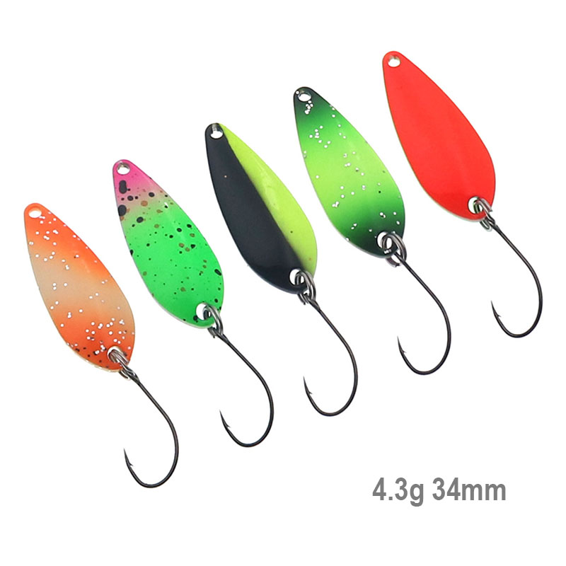 Fishing Lure Spoon - Sendok pancing 4.3g 34mm UV warna-warni