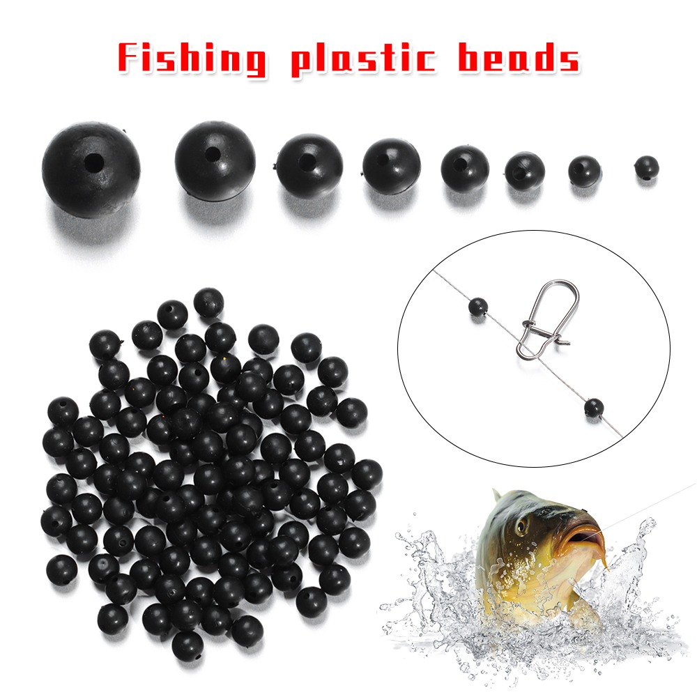 Fishing Lure Accessories - 100 Buah/Lot Manik-manik Pancing Penghenti Ruang