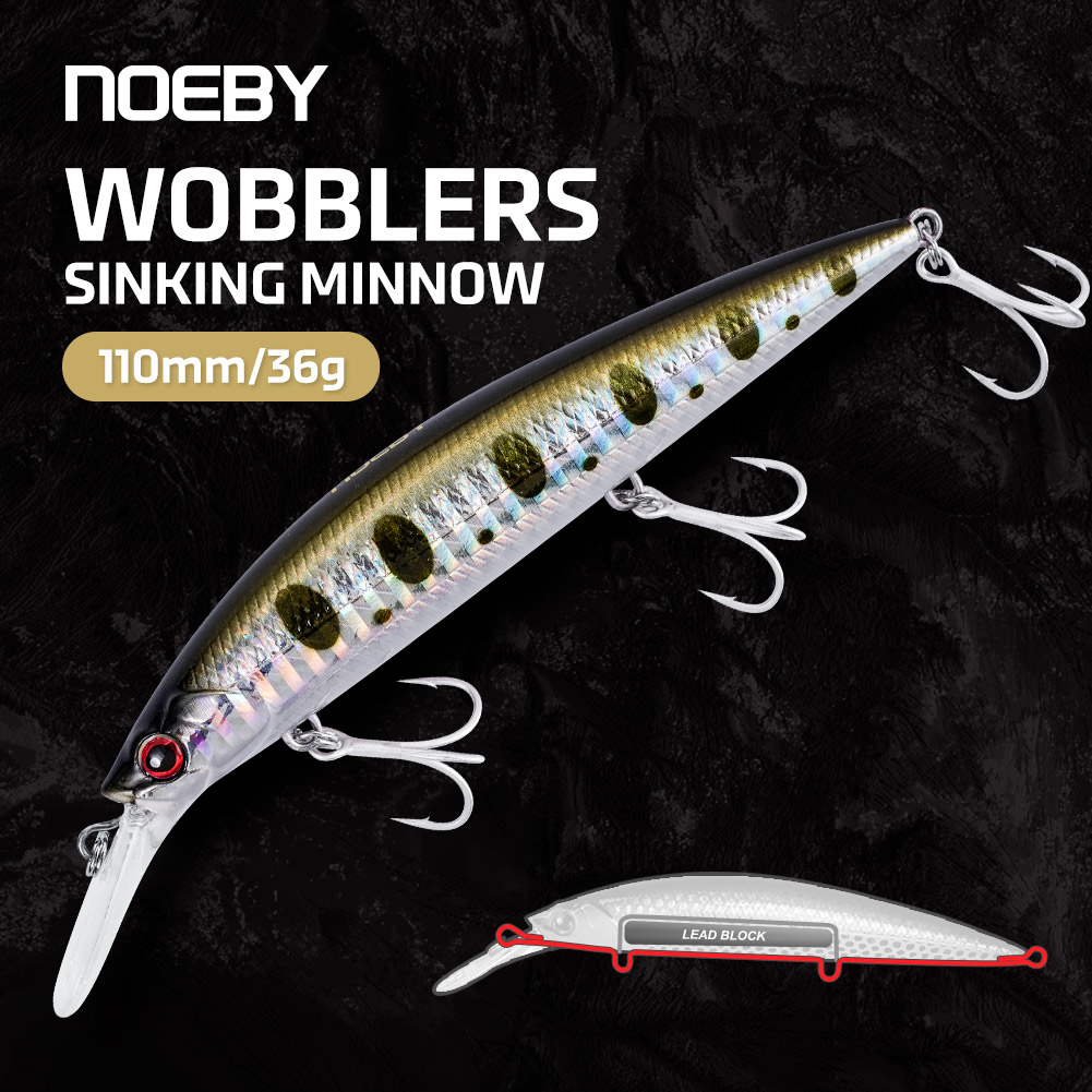 Fishing Lure Jerkbait - NOEBY NBL9448 Sinking Minnow Lure 110mm