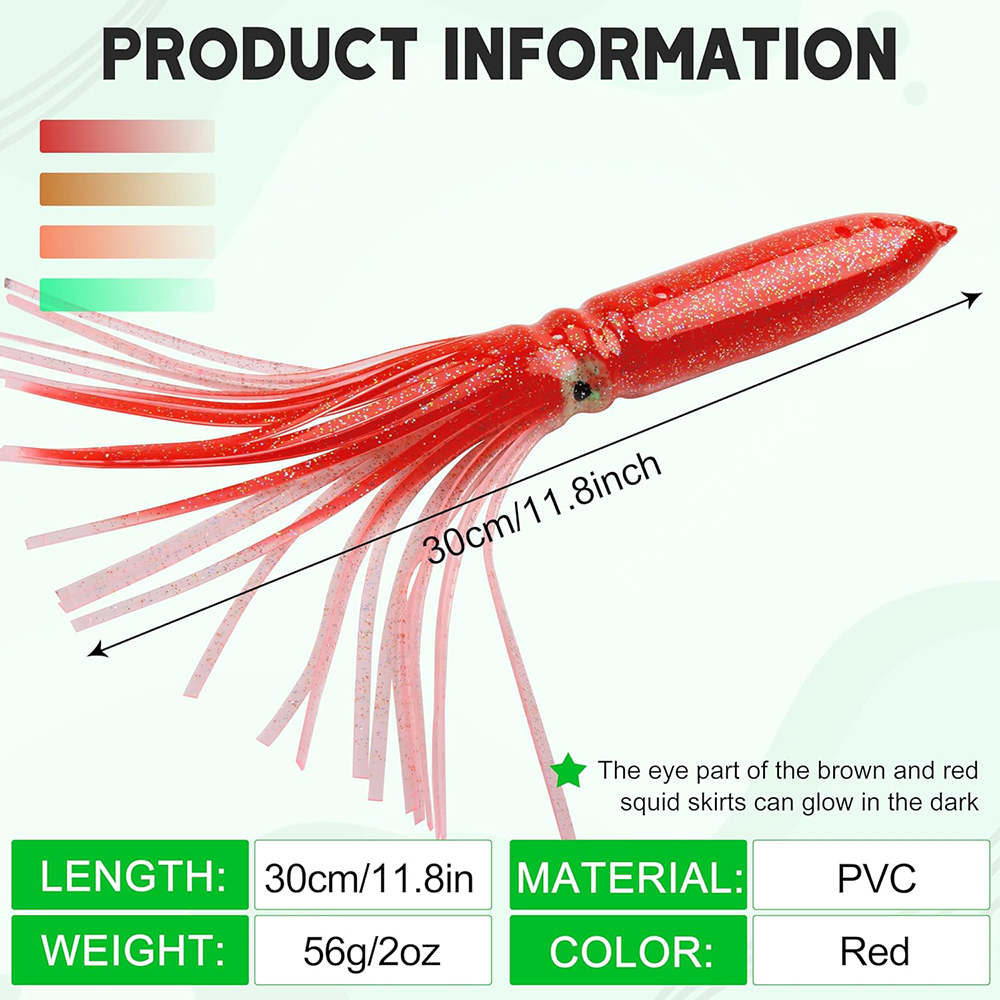 4 buah bercahaya rok cumi-cumi - Fishing Lure Buzzbait ulasan dan harga