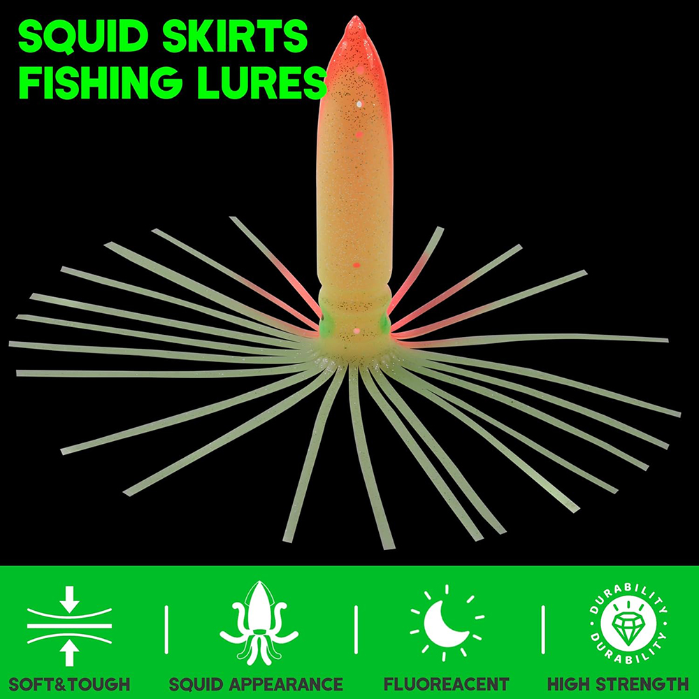 4 buah bercahaya rok cumi-cumi - Fishing Lure Buzzbait ulasan dan harga