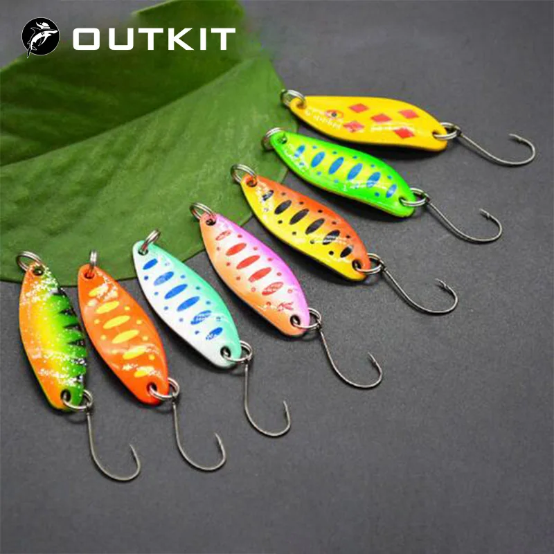 OUTKIT 7Pcs Campuran Warna 3.c - Fishing Lure Spoon ulasan dan harga