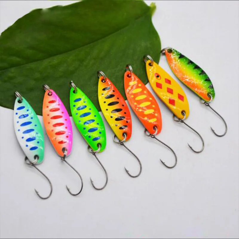 OUTKIT 7Pcs Campuran Warna 3.c - Fishing Lure Spoon ulasan dan harga