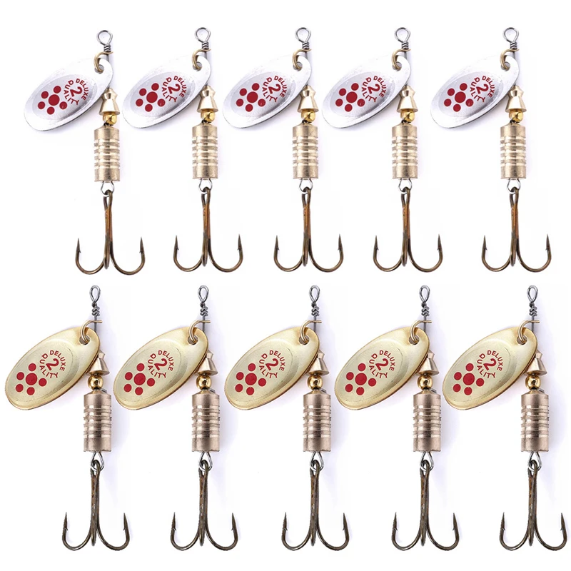 10Pcs Umpan Pancing Logam Spin - Fishing Lure Spoon ulasan dan harga
